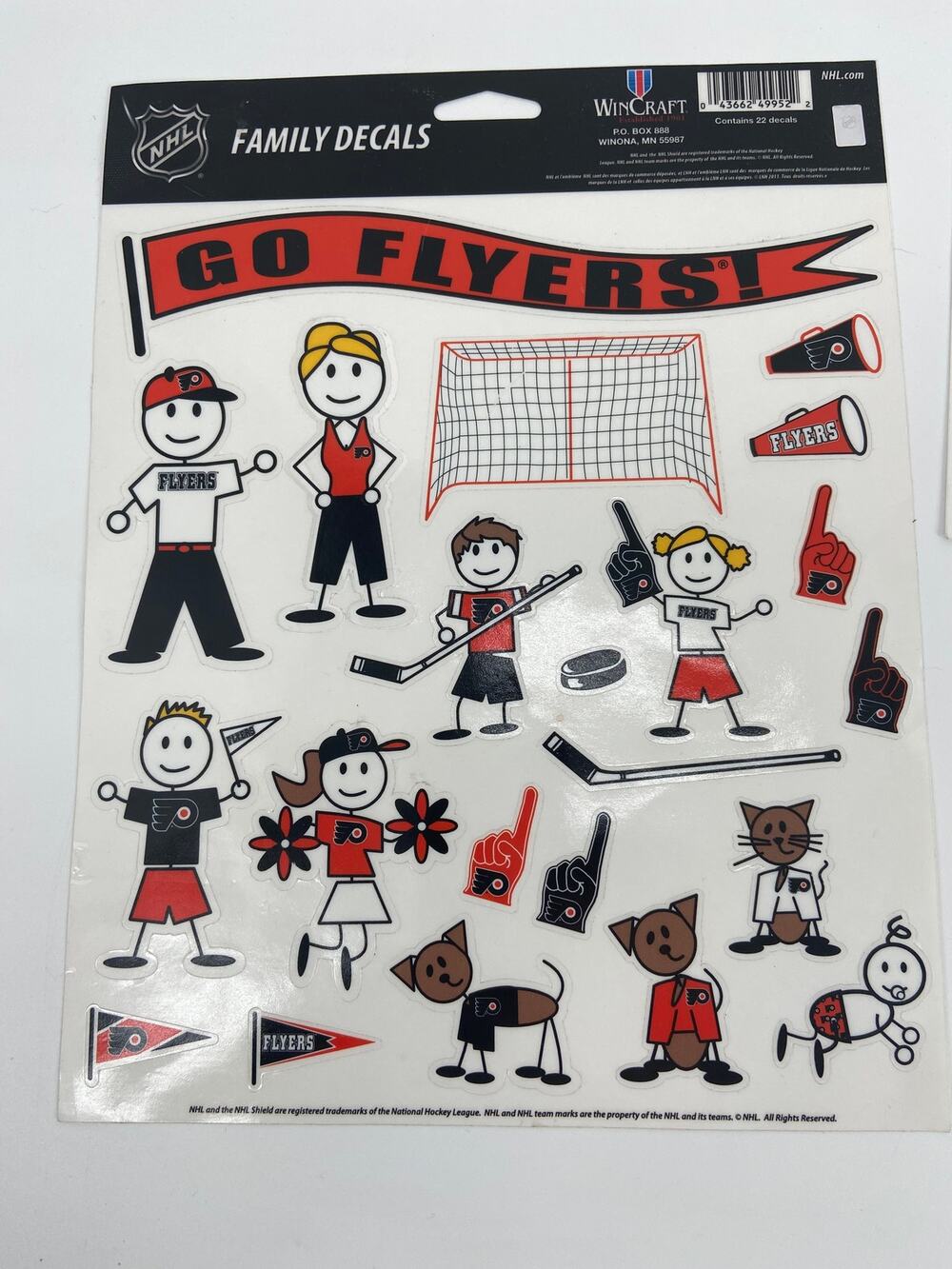 Win craft NHL Flyers family decals